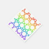 Regenbogen mit Polka Dots Party Napkins Serviette (Ecke)