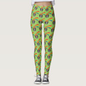 Regenbogen mit Pot of Gold St. Patrick's Day Leggi Leggings (Vorderseite)