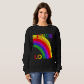 Regenbogen mit Pride Liebe Typografy Statement San Sweatshirt (Vorne ganz)