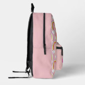 Regenbogen mit rosa Wolke Bedruckter Rucksack (Links)