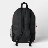 Regenbogen mit rosa Wolke Bedruckter Rucksack (Rückseite)