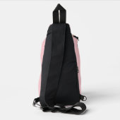 Regenbogen mit rosa Wolke Crossbody Bag (Rückseite)