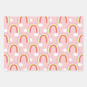 Regenbogen mit rosa Wolke Geschenkpapier Set (Vorderseite 3)