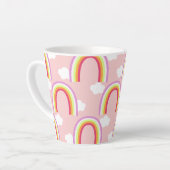 Regenbogen mit rosa Wolke Milchtasse (Linke Ecke)