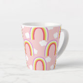 Regenbogen mit rosa Wolke Milchtasse (Rechte Ecke)
