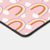 Regenbogen mit rosa Wolke Schreibtischunterlage (Ecke)