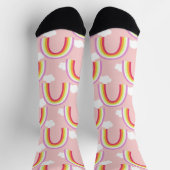 Regenbogen mit rosa Wolke Socken (Oben)