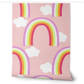 Regenbogen mit rosa Wolke Tapete (Abrollen)