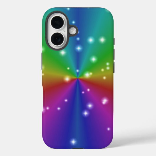 Regenbogen mit Sternen Case-Mate iPhone Hülle (Rückseite)