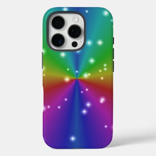Regenbogen mit Sternen Case-Mate iPhone Hülle (Rückseite)