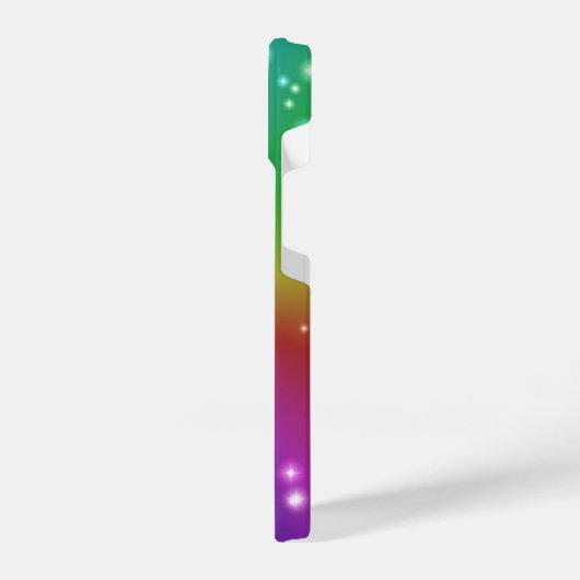 Regenbogen mit Sternen iPhone Hülle (Linke Seite)