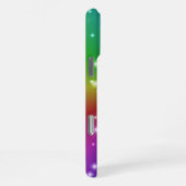 Regenbogen mit Sternen iPhone Hülle (Rechte Seite)
