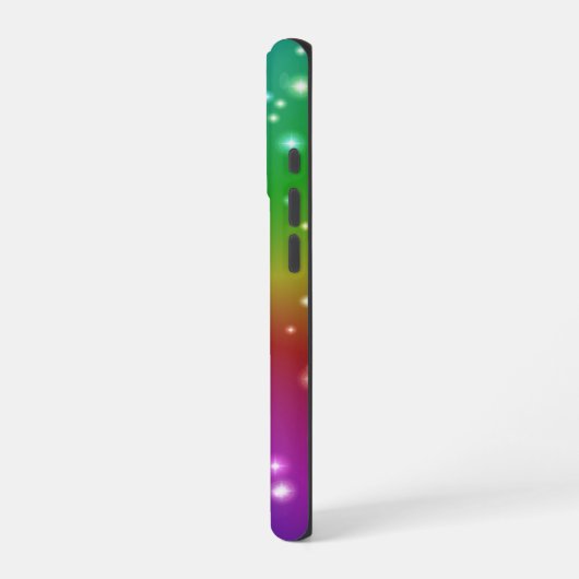 Regenbogen mit Sternen iPhone Hülle (Linke Seite)