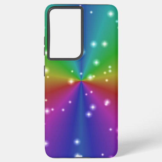 Regenbogen mit Sternen Samsung Galaxy Hülle (Rückseite)