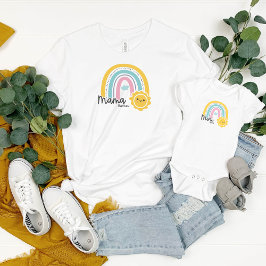Regenbogen mit Sun Mama Mini Matching Mama T-Shirt
