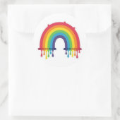 Regenbogen mit Tropfen lgbtq+ Runder Aufkleber (Tasche)