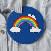 Regenbogen mit weißen Wolken Button (Beispiel)