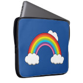 Regenbogen mit weißen Wolken Laptopschutzhülle (Vorne Rechts)
