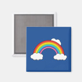 Regenbogen mit weißen Wolken Magnet (Vorderseite/Rückseite)