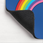 Regenbogen mit weißen Wolken Mousepad (Ecke)