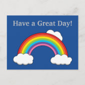 Regenbogen mit weißen Wolken | Personalisieren Feiertagspostkarte (Vorderseite)