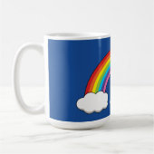 Regenbogen mit weißen Wolken | Personalisieren Kaffeetasse (Links)