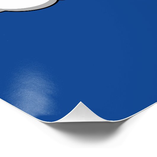 Regenbogen mit weißen Wolken Poster (Ecke)