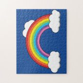 Regenbogen mit weißen Wolken Puzzle (Vertikal)