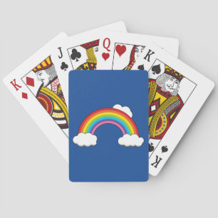 Regenbogen mit weißen Wolken Spielkarten