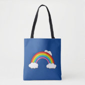 Regenbogen mit weißen Wolken Tasche (Vorderseite)