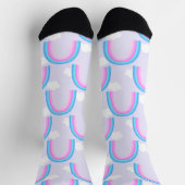 Regenbogen mit Wolke Helllila Socken (Oben)