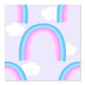 Regenbogen mit Wolke Helllila Tapete (Vorderseite)