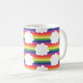 Regenbogen mit Wolken Kaffeetasse (VorderseiteRechts)