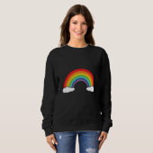 Regenbogen mit Wolken Sweatshirt (Vorne ganz)