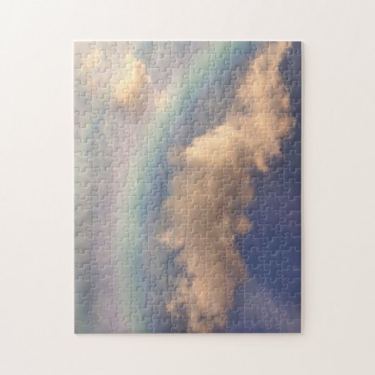 Regenbogen mit Wolken und blauem Himmel Puzzle (Vertikal)