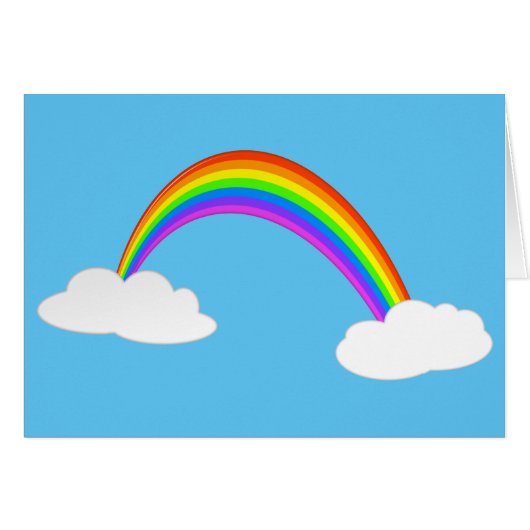 Regenbogen mit Wolkenkarte (Vorderseite (Horizontal))