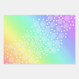 Regenbogen mit Wrapping Paper Geschenkpapier Set