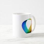 Regenbogen Mobius Streifen Kaffeetasse (VorderseiteRechts)
