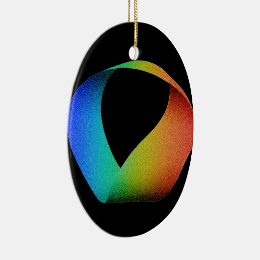 Regenbogen Mobius Streifen Keramikornament (Rechts)