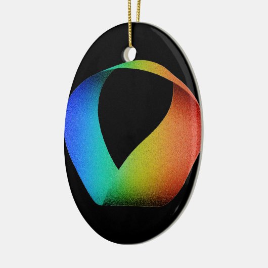 Regenbogen Mobius Streifen Keramikornament (Links)