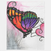 Regenbogen-Monarchfalter-ursprüngliche Fleecedecke (Vorderseite)