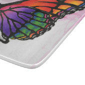 Regenbogen-Monarchfalter-ursprüngliche Schneidebrett (Ecke)