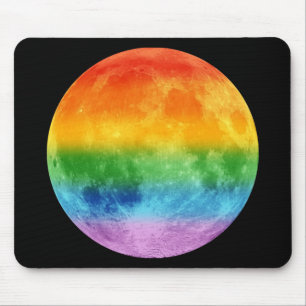 Regenbogen-Mond Mousepad