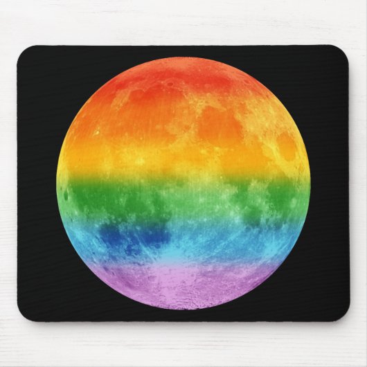 Regenbogen-Mond Mousepad (Vorne)