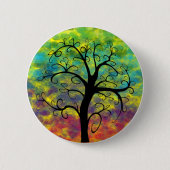 Regenbogen-Mondknopf Button (Vorderseite)