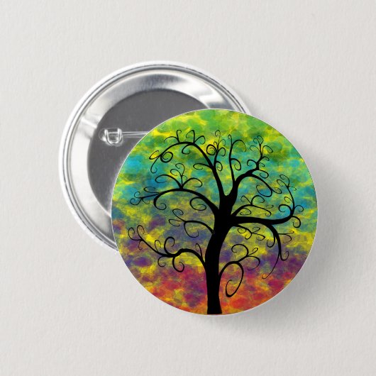 Regenbogen-Mondknopf Button (Vorne & Hinten)