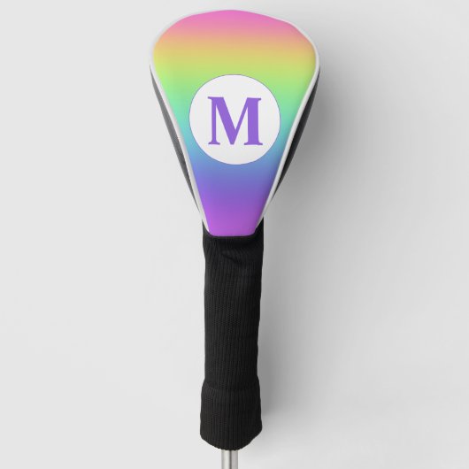 Regenbogen-Monogramm Golf Headcover (Vorderseite)