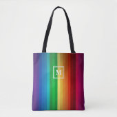 Regenbogen-Monogramm Tasche (Vorderseite)