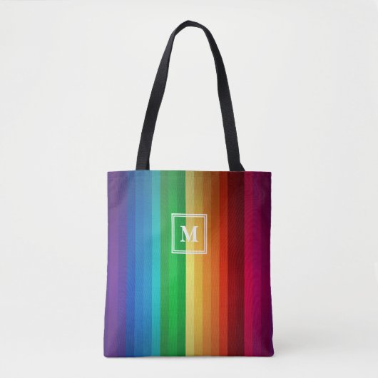 Regenbogen-Monogramm Tasche (Vorderseite)