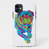 Regenbogen-Mops Case-Mate iPhone Hülle (Rückseite)